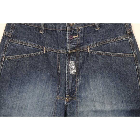 NOS Vtg 90s Marithe Francois Girbaud Mens 32 Loose Denim Jean Shorts Blue Cotton - Picture 3 of 11